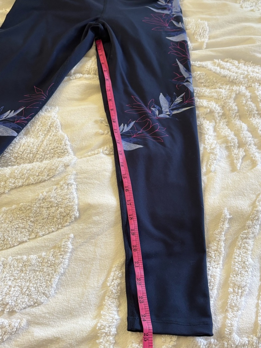 Calvin Klein Navy Floral Cross-Back Sports Bra & Leggings Set - Picture 12 of 12
